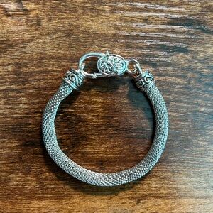 Sterling Thoughts silver mesh lobster clasp bracelet